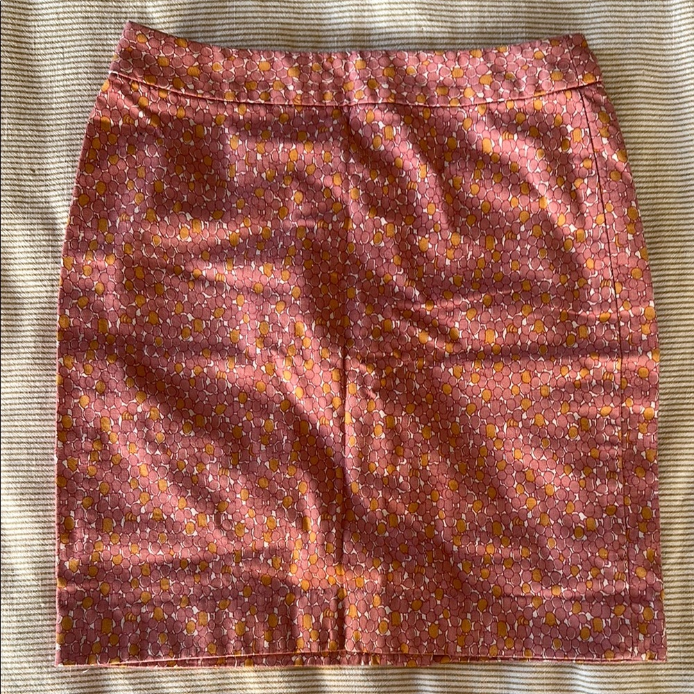 Talbots Pink and Orange Mini Pencil Skirt